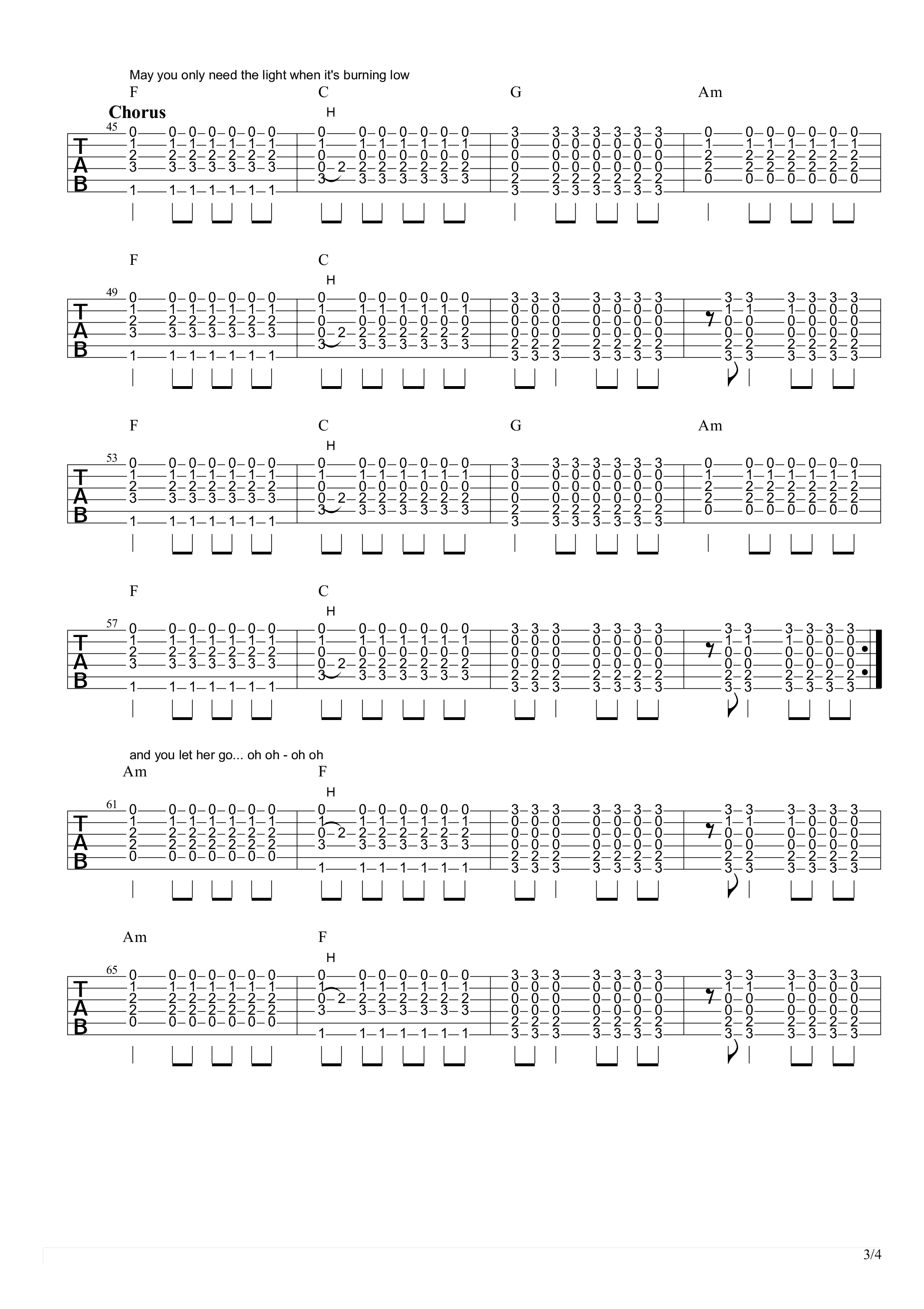 lethergo吉他谱,原版Passenger歌曲,简单E调弹唱教学,网络转载版六线指弹简谱图