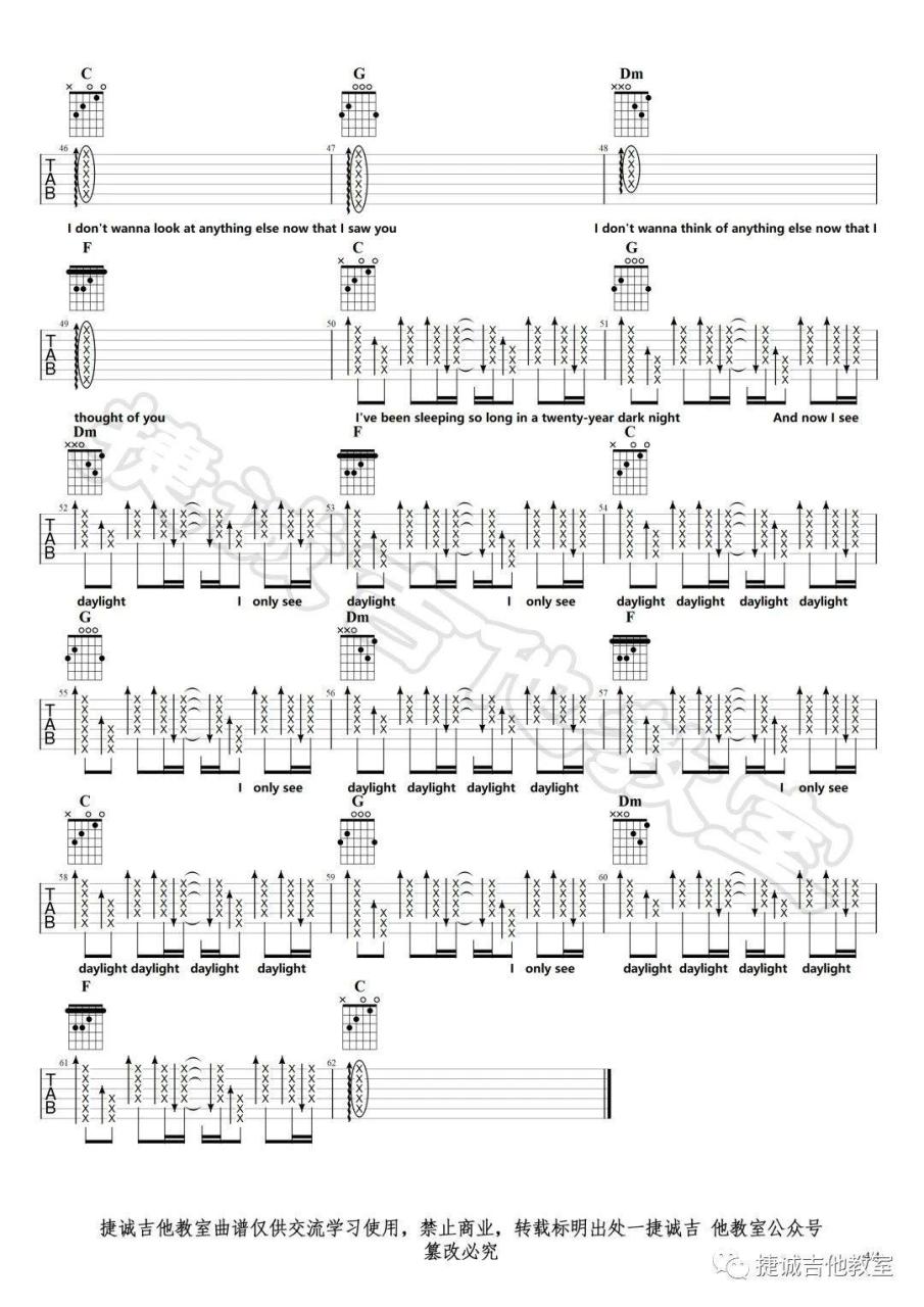 taylor swiftDay吉他谱,简单原版指弹曲谱,taylo高清六线谱图片