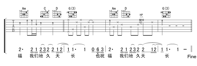 烛光吉他谱,原版歌曲,简单带前奏弹唱教学,六线谱指弹简谱4张图