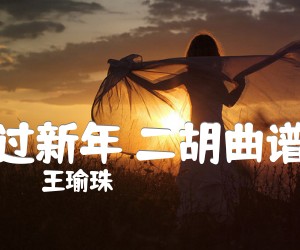 过新年二胡曲谱吉他谱,原版歌曲,简单B调弹唱教学,六线谱指弹简谱1张图