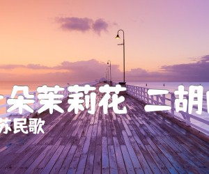 好一朵茉莉花二胡曲谱吉他谱,原版歌曲,简单D调弹唱教学,六线谱指弹简谱1张图